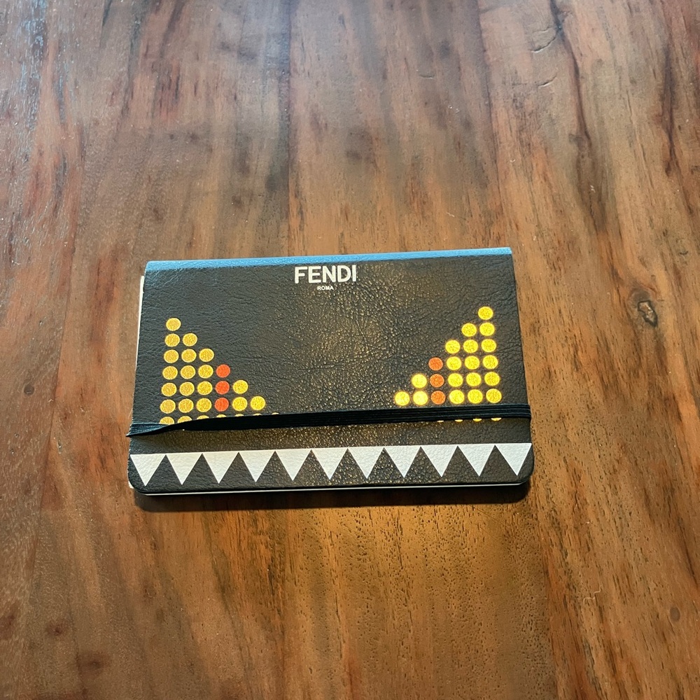 Fendi Black and Yellow journal new and rare with stickers !